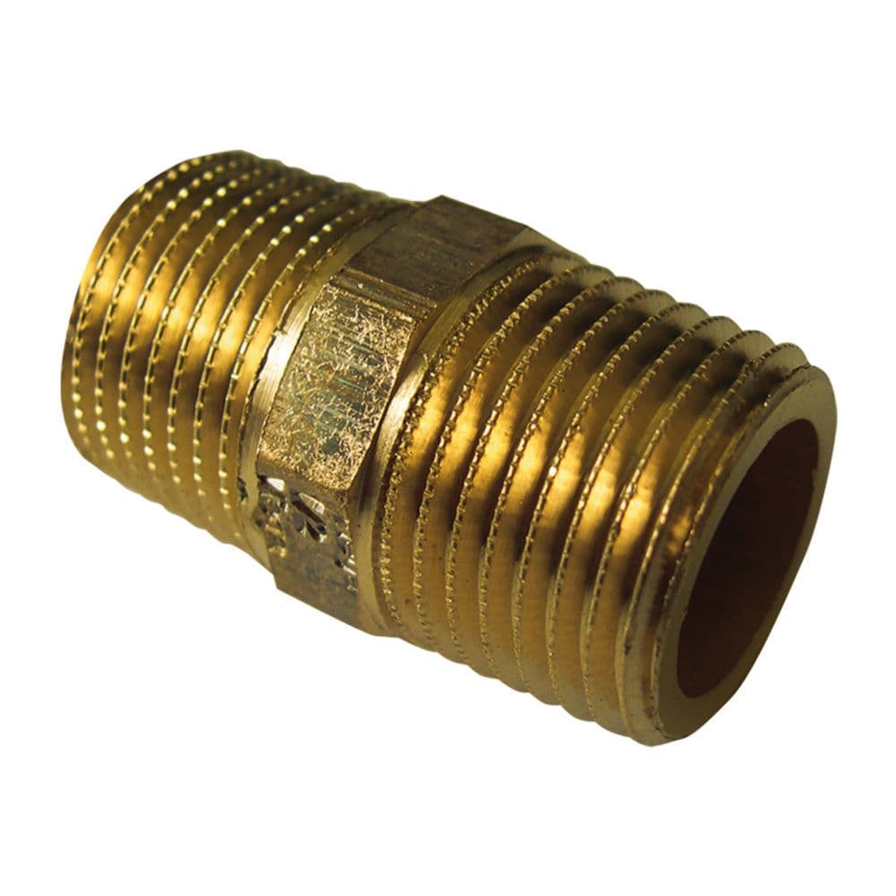 Viega mamelon double bronze 3/4"MM vue 1