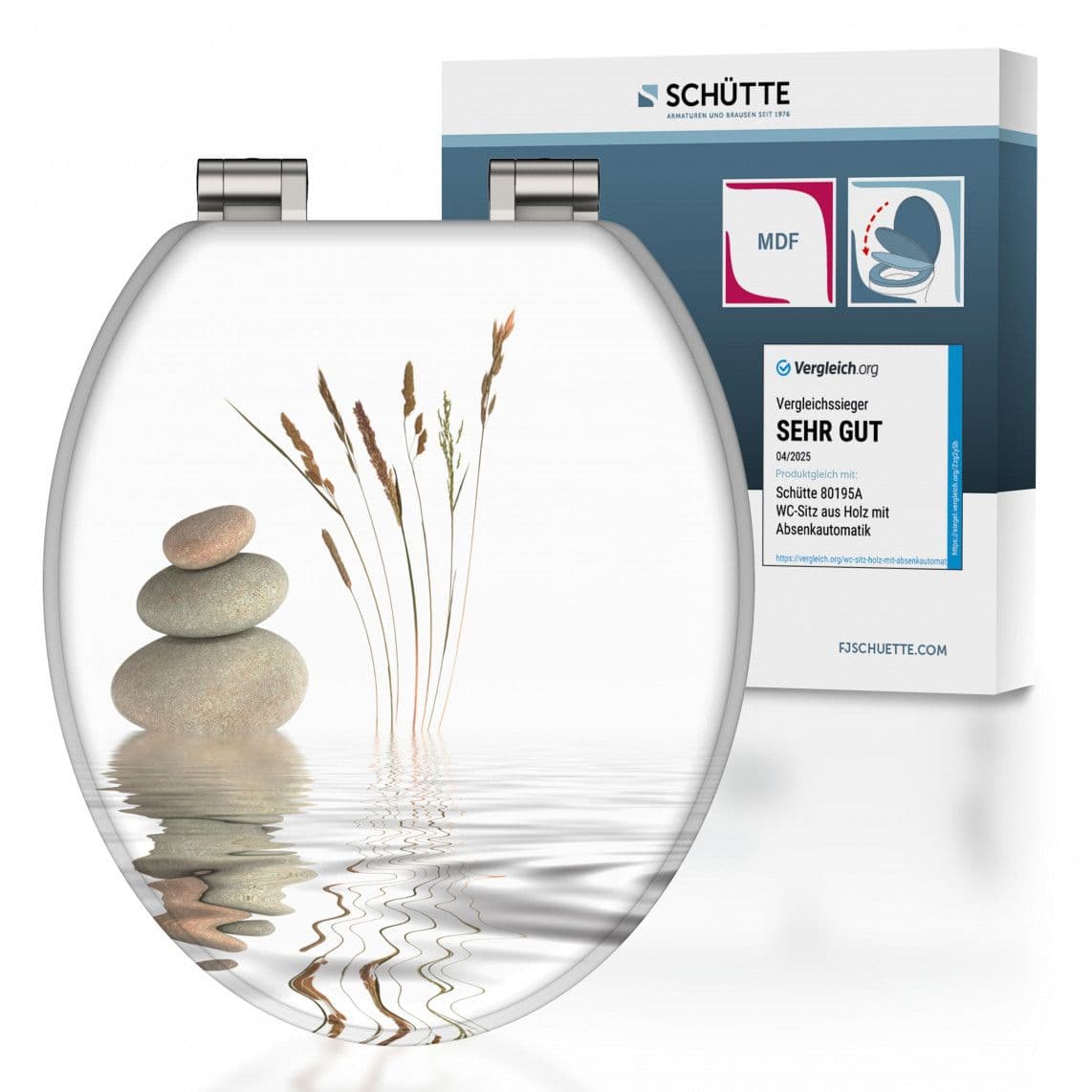 80122 abattant WC en MDF BALANCE, avec frein de chute vue 1