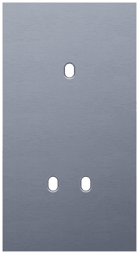 Plaque de recouvrement double, verticale 71 mm d'entraxe, pour une fonction de commutation simple et une double, Niko Toggle alu blue grey brushed vue 1