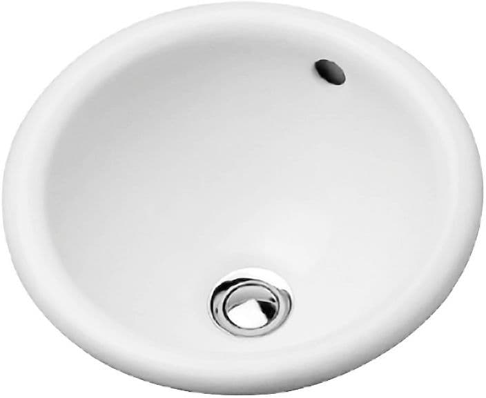 VASQUE A ENCASTRER BALI DURAVIT DIAMETRE 335MM SANS PLAGE ROBINET +TROP-PLEIN BLANC vue 1