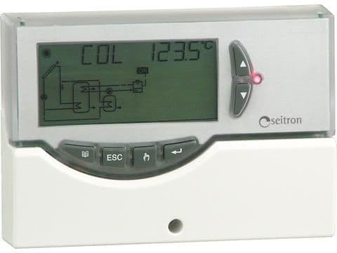 Régulateur solaire + 3 sondes 230Vac 4NO 1A + 1CO 1A vue 1