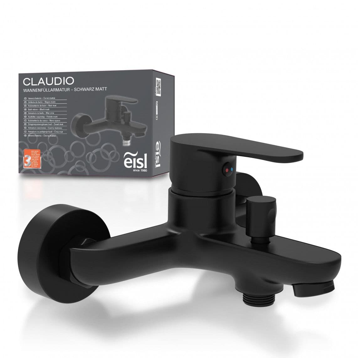 NI023CALCRBL CLAUDIO Mitigeur bain/douche , noir mat vue 1