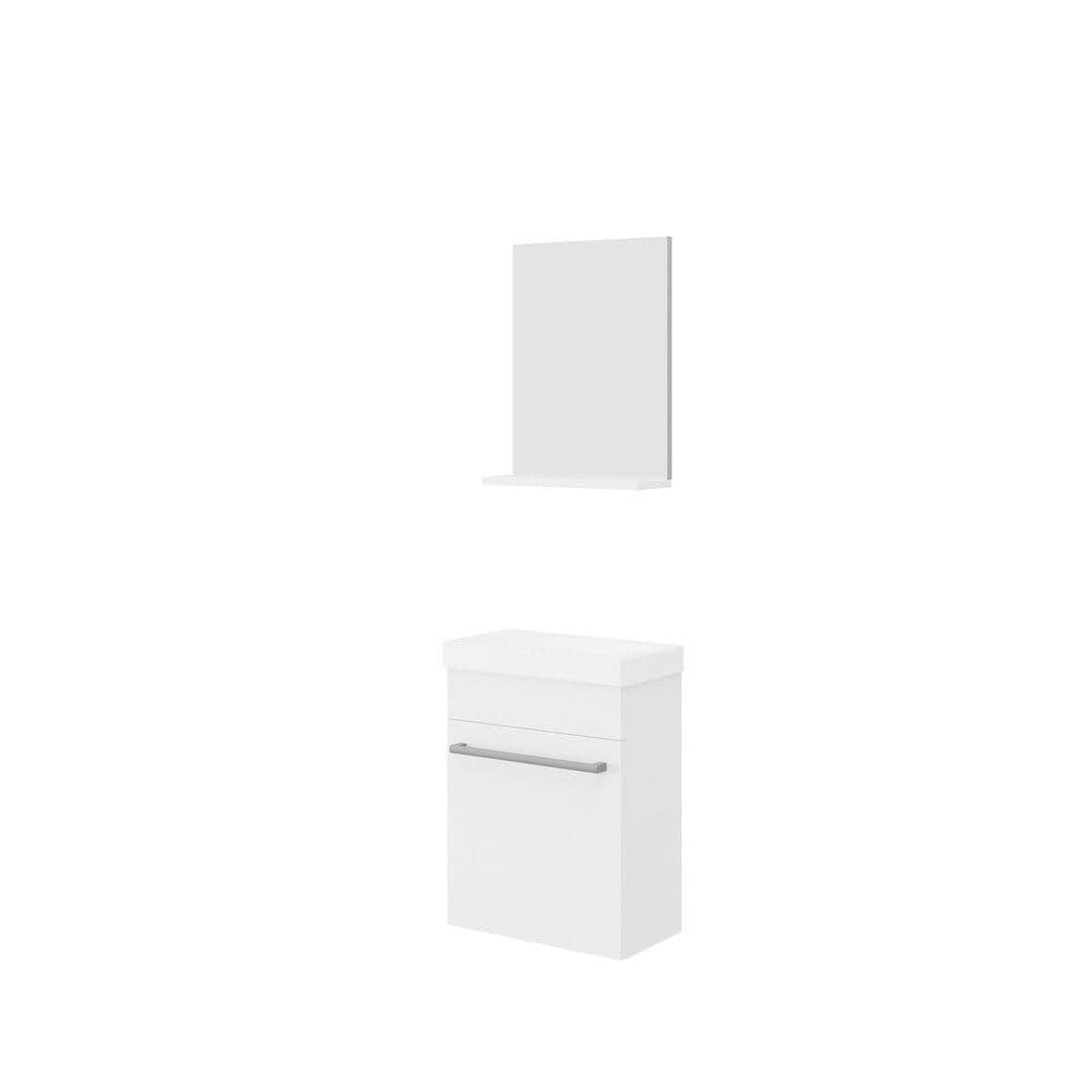 GO by Van Marcke Garda set de meuble 40cm mur 1 porte soft-close blanc brillant vue 1