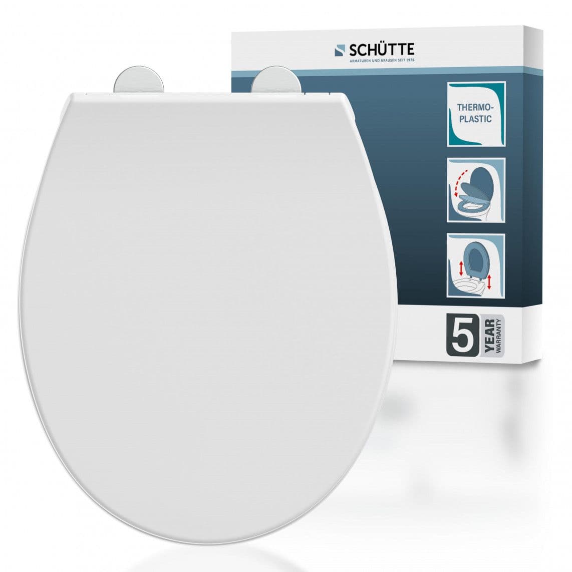 83630 Abattant wc en thermoplast WHITE, PREMIUM, avec frein de chute et déclipsable vue 1