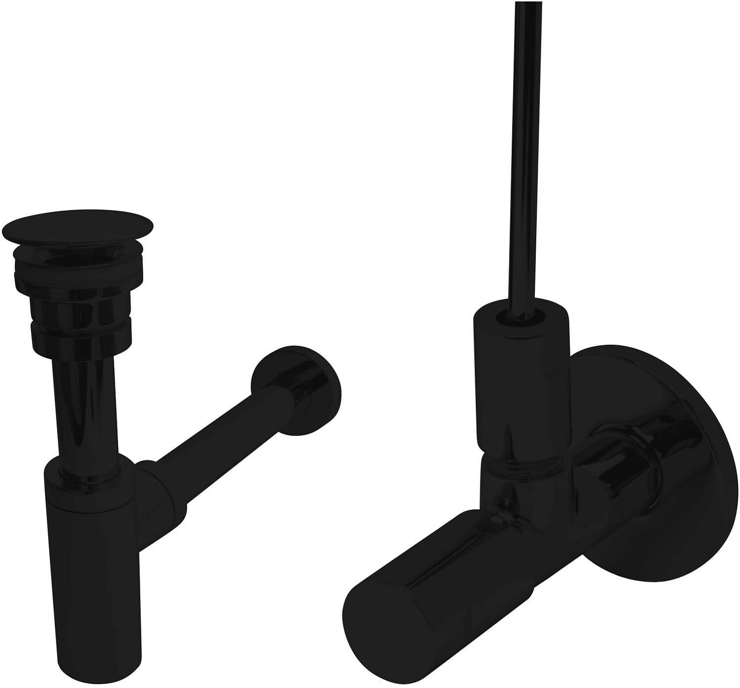 SET DE RACCORDEMENT LAVE-MAINS UNIVERSEL NOIR vue 1