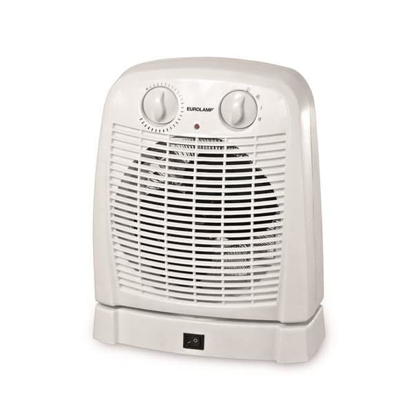 Radiateur souffant pour salle de bain à oscillation 1000 - 2000W avec voyant de puissance thermostat vue 1