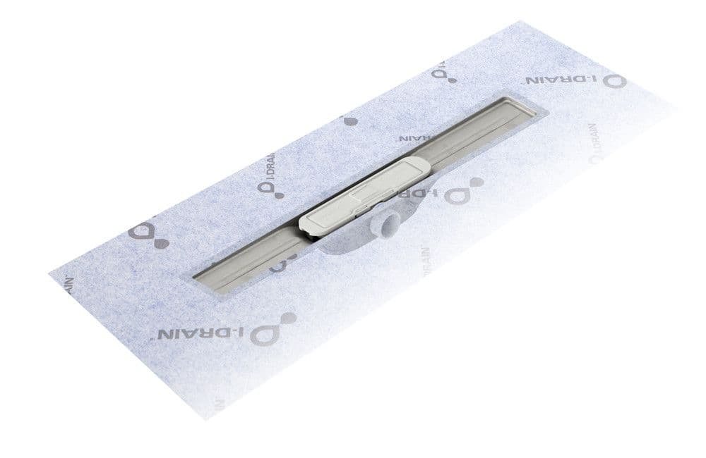 I-Drain Pro Linear 54 caniveau douche sans grille L60cm natte d'étanchéité 33cm vue 1