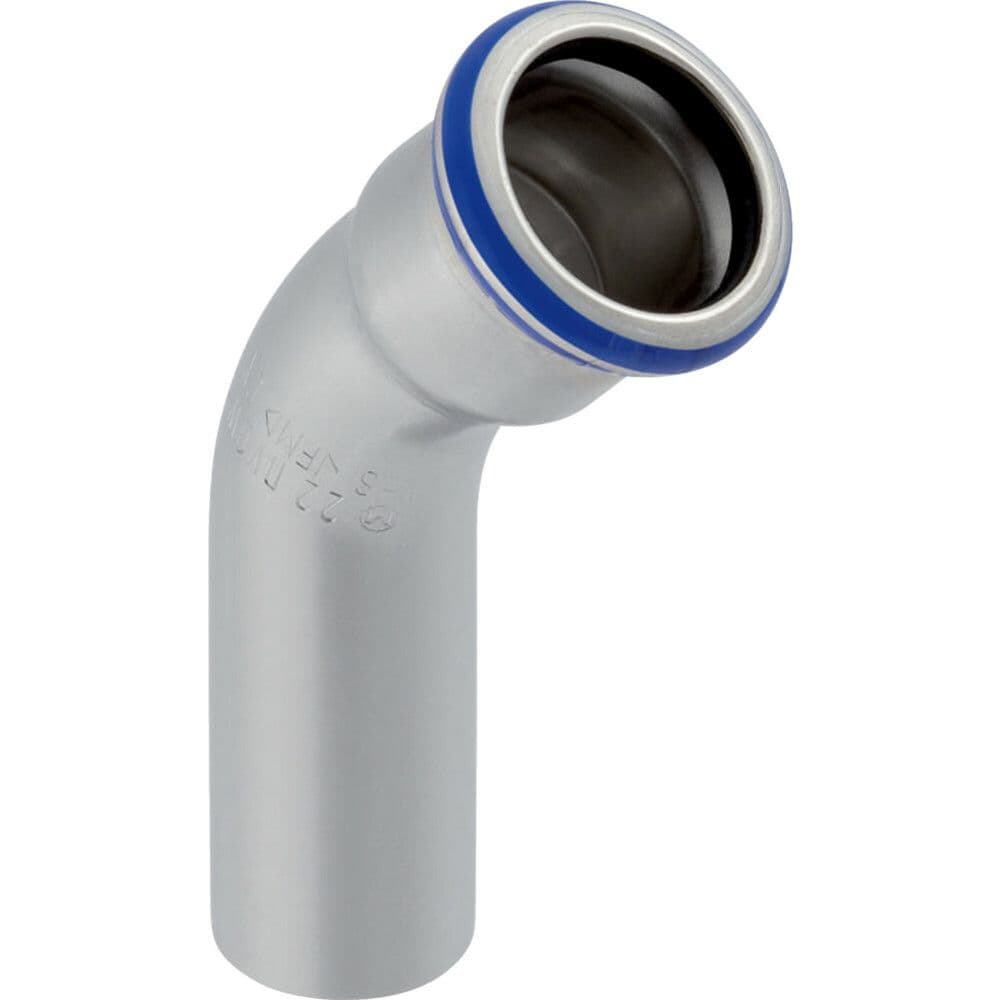 Geberit Mapress inox-eau coude 45° MF 18 vue 1