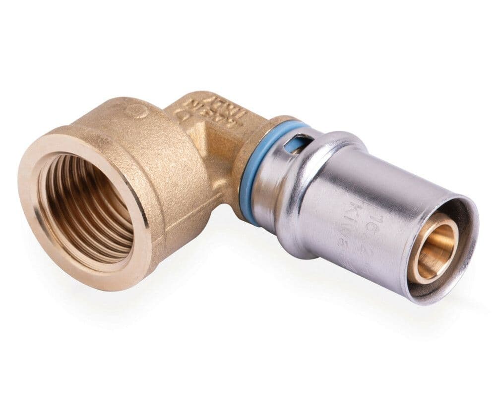 SYSTEMPEX coude 90° tube alu raccord à sertir 26-3/4F vue 1