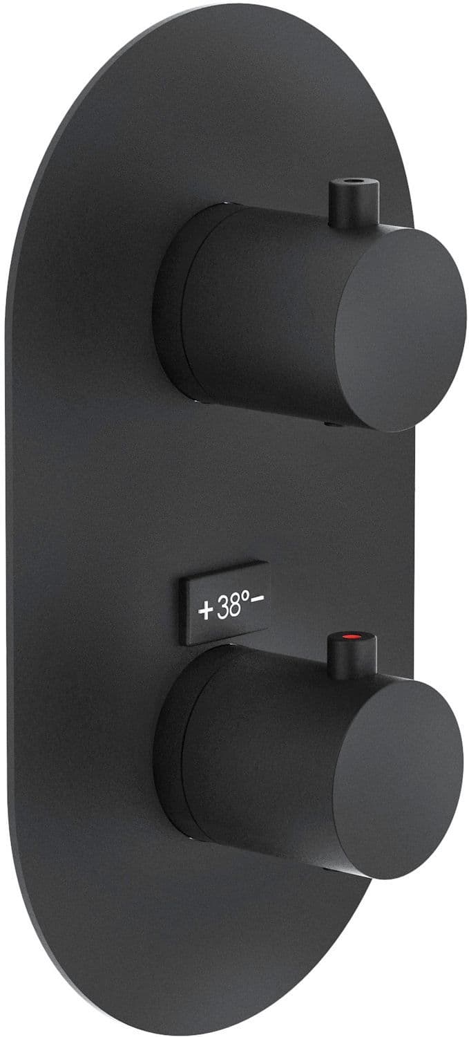 SET DE FINITION THERMOSTAT+INVERSEUR LIVE/VELIS NOBILI NOIR MAT vue 1