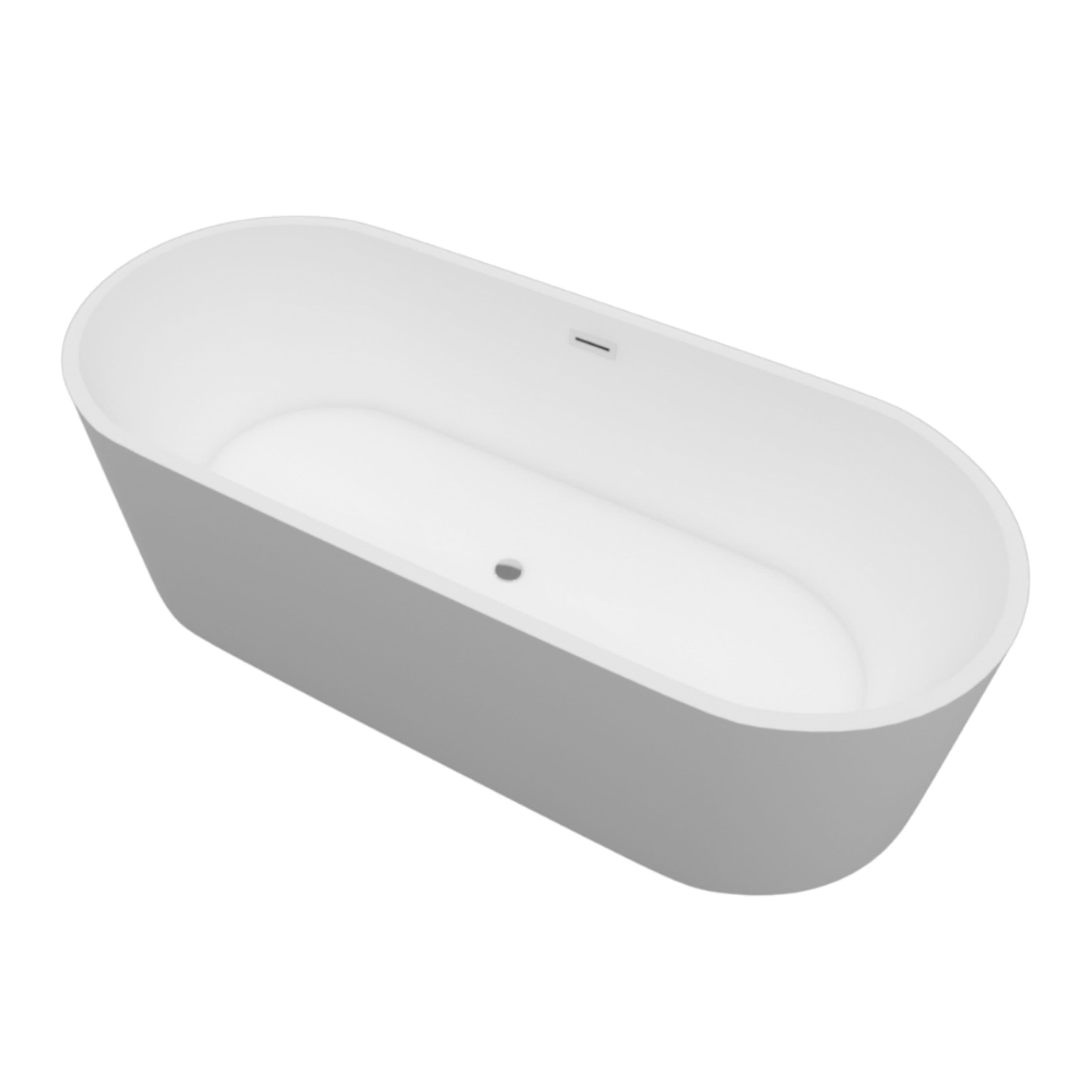 ALONI BAUCI VRIJSTAAND BAD - SOLID SURFACE - 170X80X58,5 CM - MAT WIT vue 1
