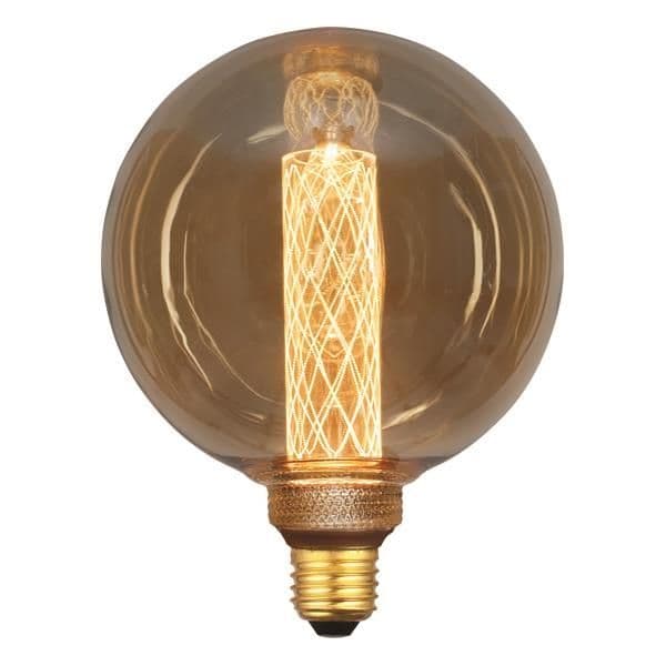 Lampe deco globe G125 dimmable 3,5W 2000K E27 verre Or vue 1