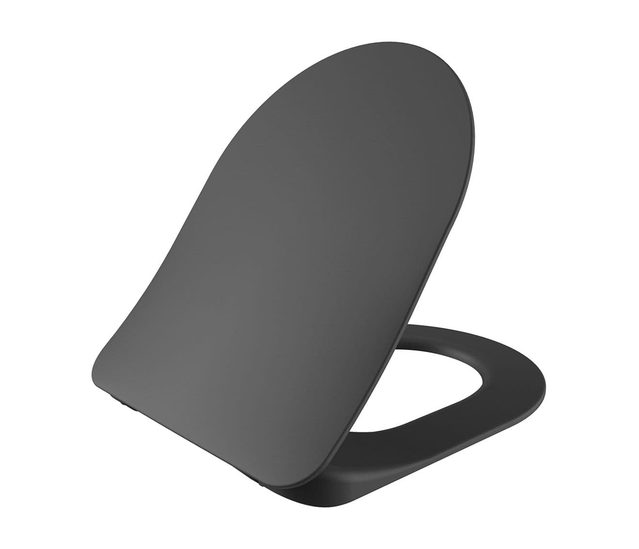 CREAVIT DUCK ABATTANT WC - MODÈLE D - DESIGN FIN - FREIN DE CHUTE - DÉCLIPSABLE - DUROPLAST - CHARNIÈRES EN INOX - ANTHRACITE MAT vue 1