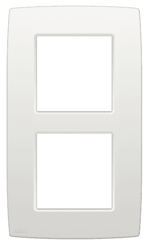 Plaque de recouvrement double, entraxe de 60 mm, verticale, couleur Niko Original white vue 1