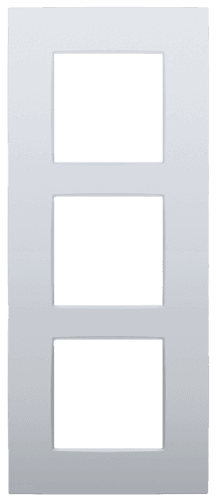 Plaque de recouvrement triple, entraxe de 60 mm, verticale, couleur Niko Intense sterling coated vue 1
