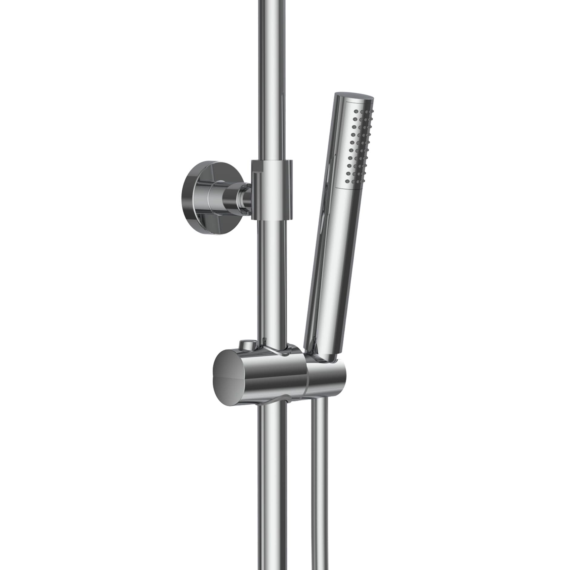 ALONI OPTIMA RONDO SET DE DOUCHE À JETS DE PLUIE – THERMOSTATIQUE – MONTAGE APPARENT – COOL TOUCH - BELGAQUA – CHROME vue 1