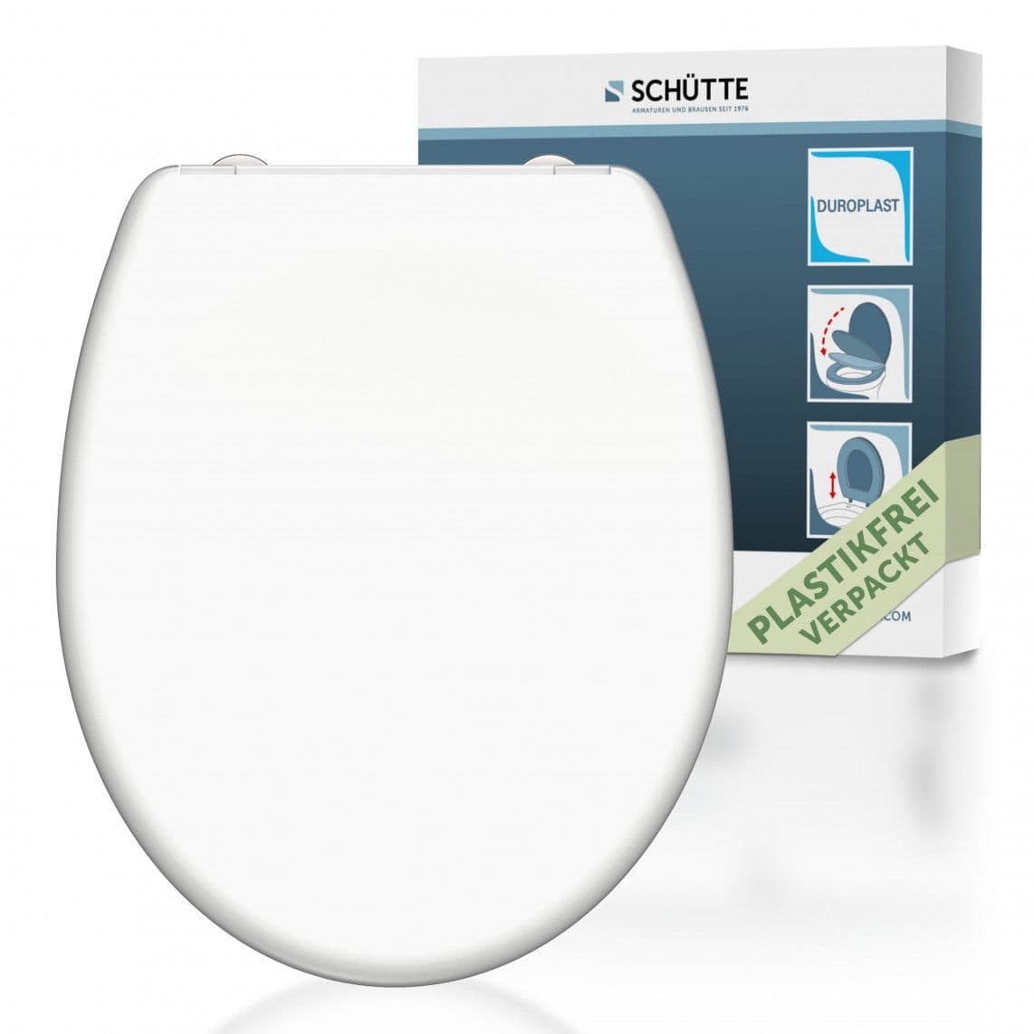 82300 abattant WC en Duroplast WHITE, avec frein de chute et déclipsable vue 1