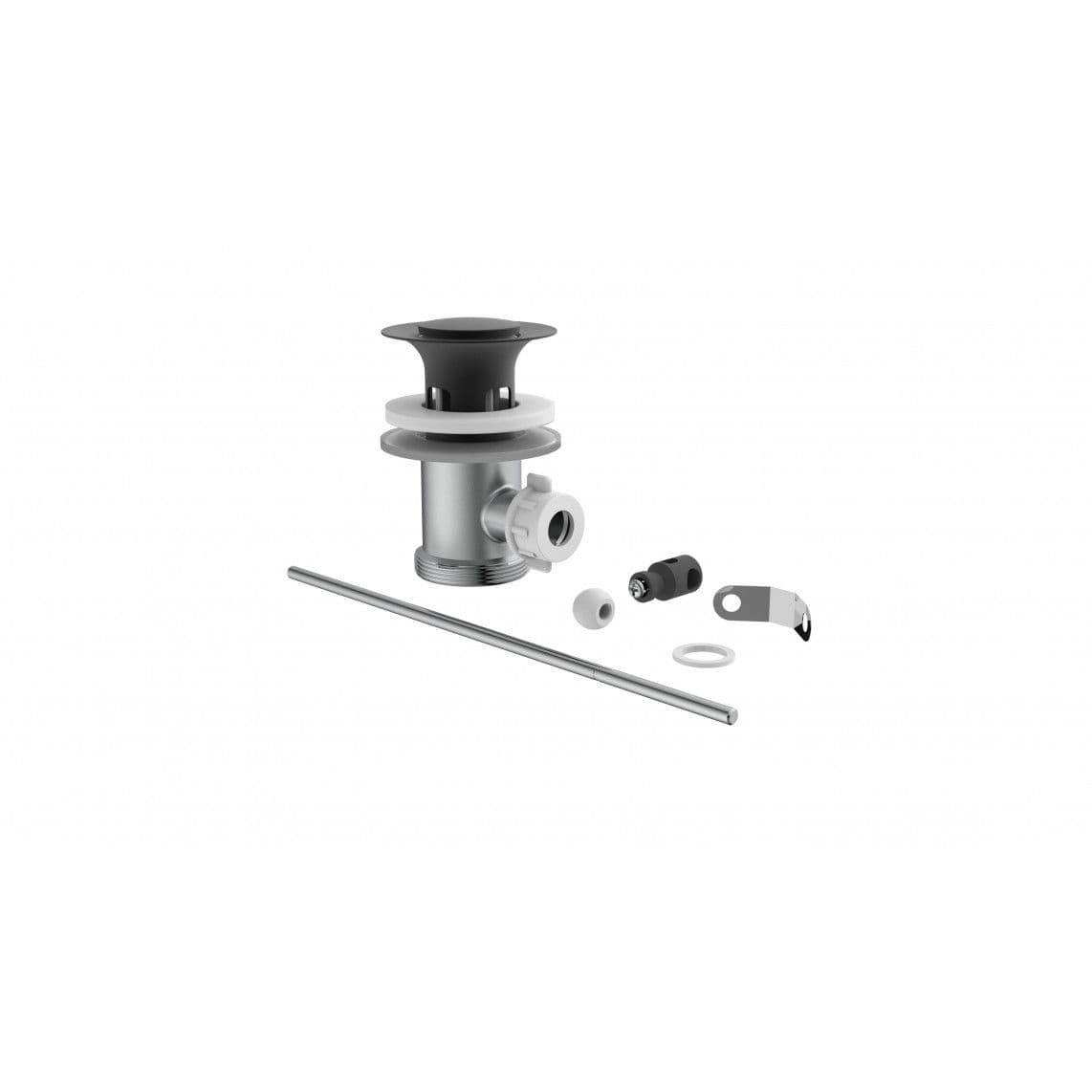 986444016 bonde excentrique, noir mat, 1 1/4", pour lavabo vue 1