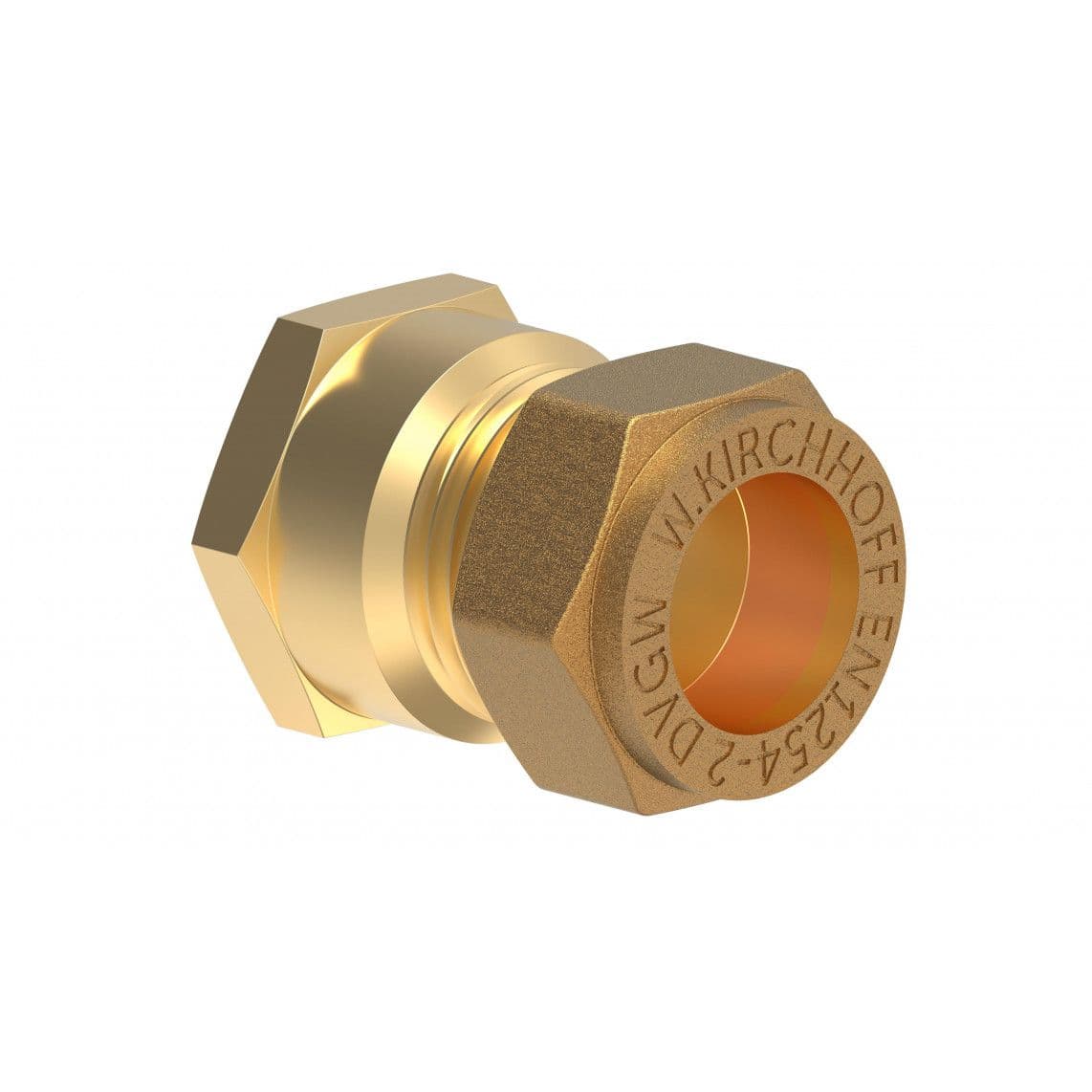 989456417 LT pièce intermédiaire, vierge, 22 mm x 3/4" F, raccord à serrer pour tube en cuivre, vue 1