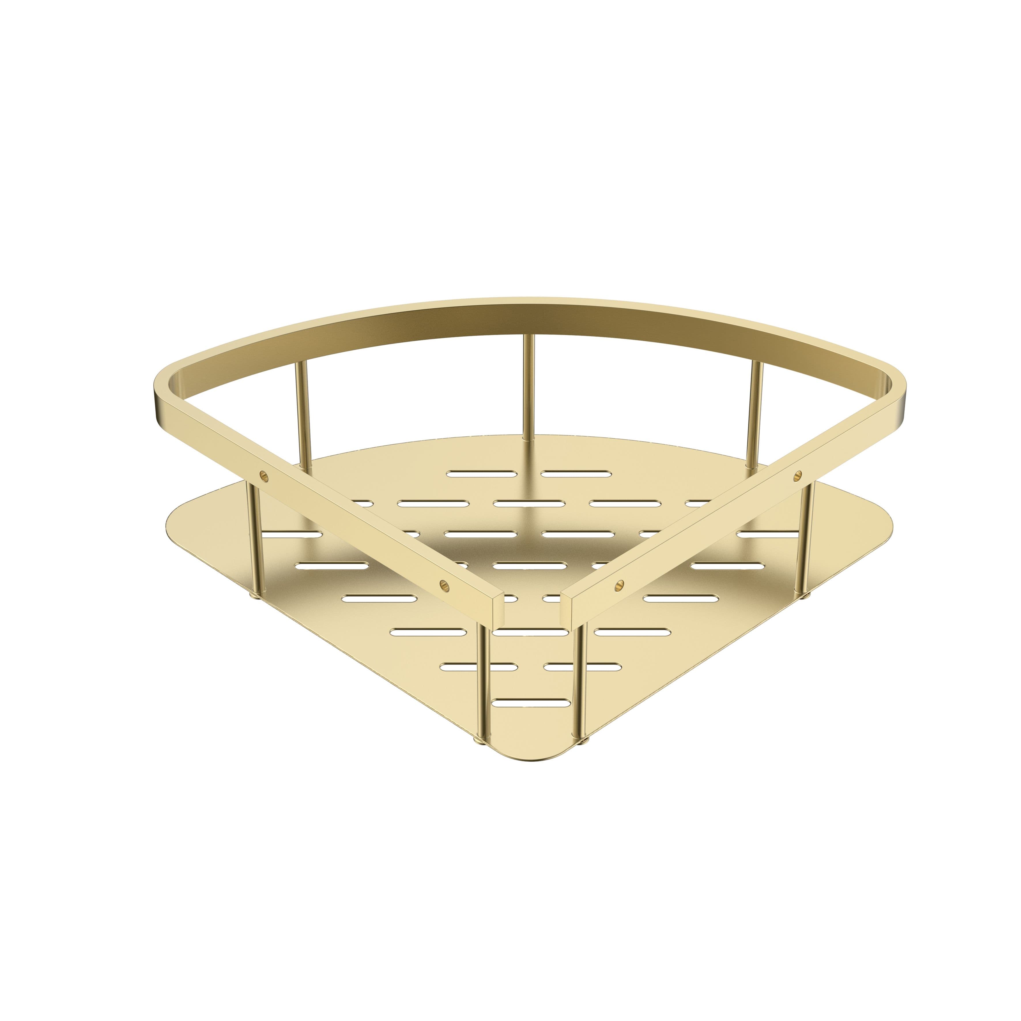 UNIFORMA PANIER DE DOUCHE – MODÈLE D’ANGLE – 22X7X22 CM – OR BROSSÉ (PVD) vue 1