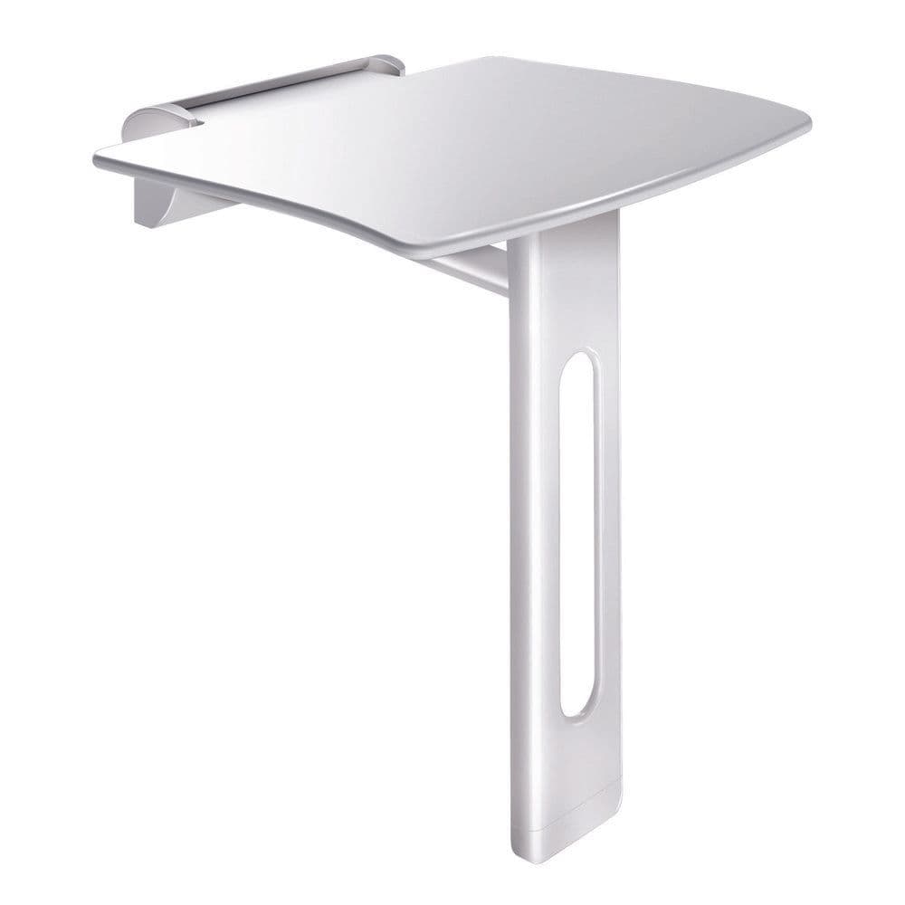 Delabie Be-Line siège douche pied relevable amovible anti-glisse blanc mat 135kg vue 1