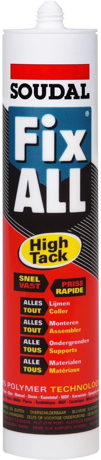 FIX-ALL HIGH TACK SOUDAL 290ML BLANC vue 1