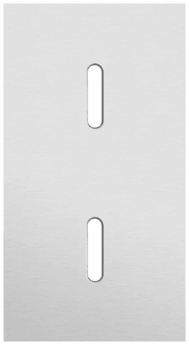 Plaque de recouvrement double, verticale 71 mm d'entraxe, pour deux fonctions de commutation simple, Niko Rocker alu grey brushed vue 1