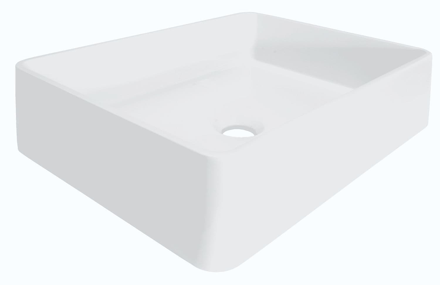 LAVABO A POSER COMBO/MOLTO/PURO 48X36CM SOLID SANS TROP-PLEIN BLANC vue 1