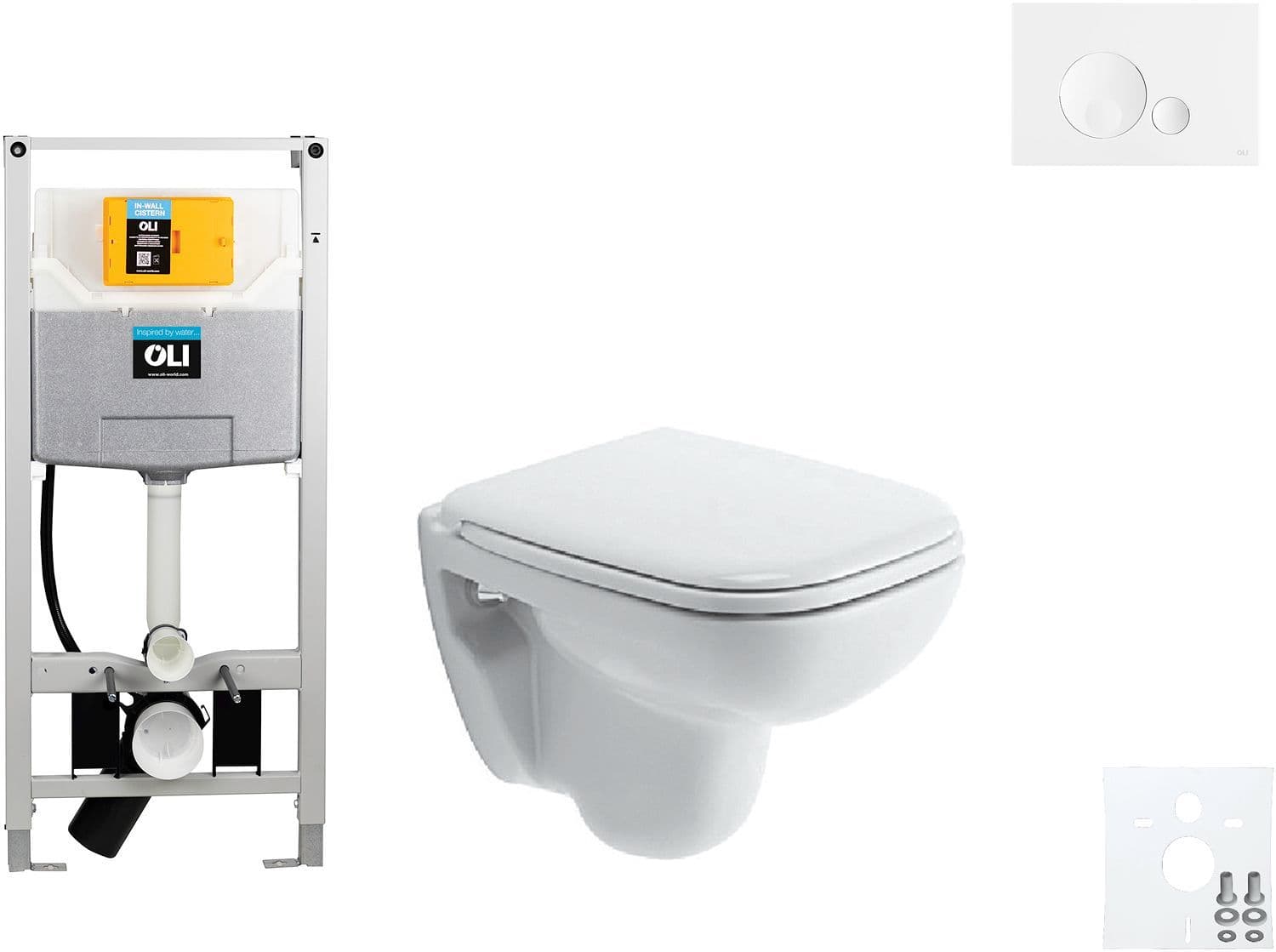 WALLFIX OLI WC SUSPENDU D-CODE COMPACT DURAVIT CODE GLOBE BLANC vue 1