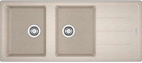 EVIER A ENCASTRER BASIS FRANKE 2 BAC+EGOUTTOIR 116X50 CHAMPAGNE vue 1