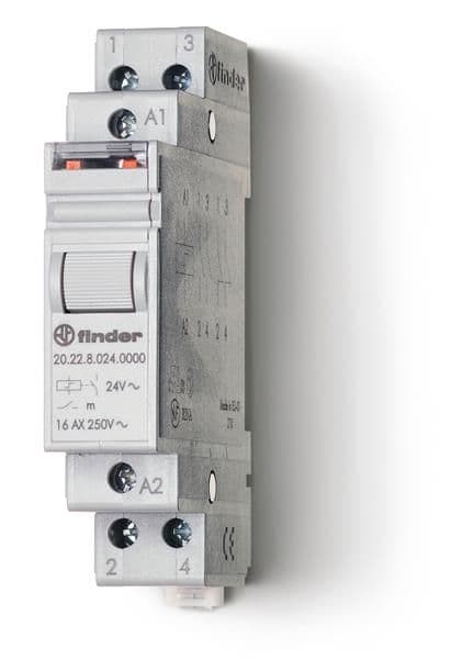 Télérupteur modulaire 230Vac 2NO 16A agsno2 vue 1