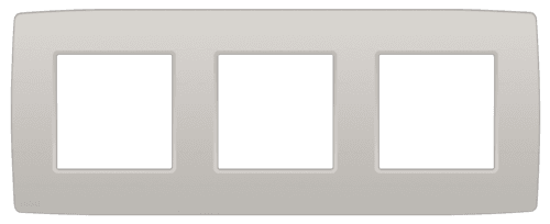 Plaque de recouvrement triple, entraxe de 71 mm, couleur Niko Original light grey vue 1