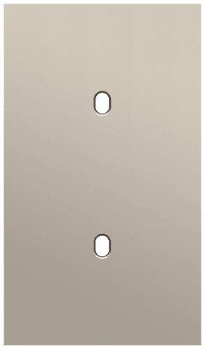 Plaque de recouvrement double, verticale 60 mm d'entraxe, pour deux fonctions de commutation simples, Niko Toggle steel champagne coated vue 1
