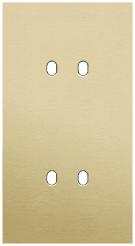 Plaque de recouvrement double, verticale 71 mm d'entraxe, pour des fonctions de commutation double, couleur Niko Toggle alu gold brushed vue 1