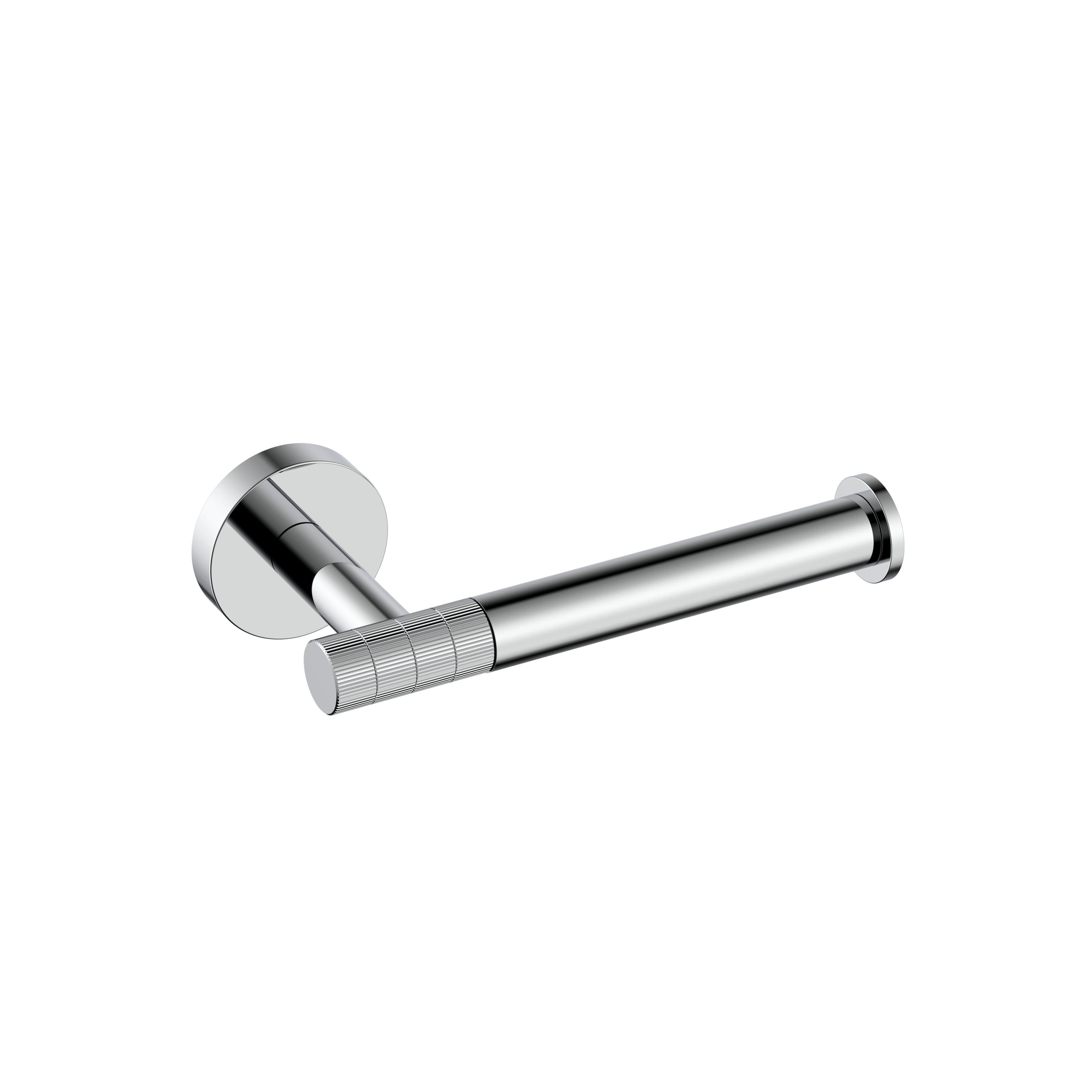 STRIA PORTE-PAPIER TOILETTE AVEC BRAS FIXE – FINITION AVEC STRUCTURE STRIÉE - CHROME vue 1