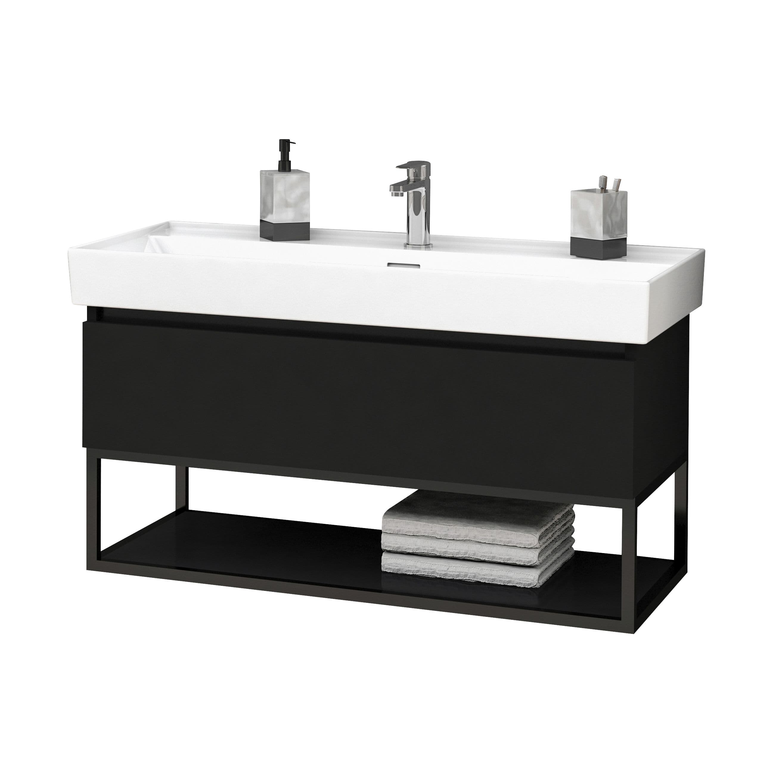 ALONI SHARP MEUBLE SOUS-PLAN (100CM) - NOIR MAT vue 1