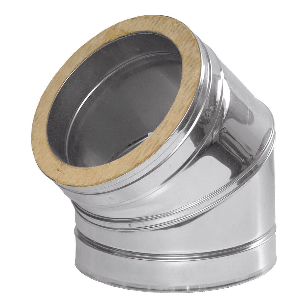 Dinak DW 040 coude 45° D150 inox 316L/304 0,4mm 3cm isolation sans joint vue 1