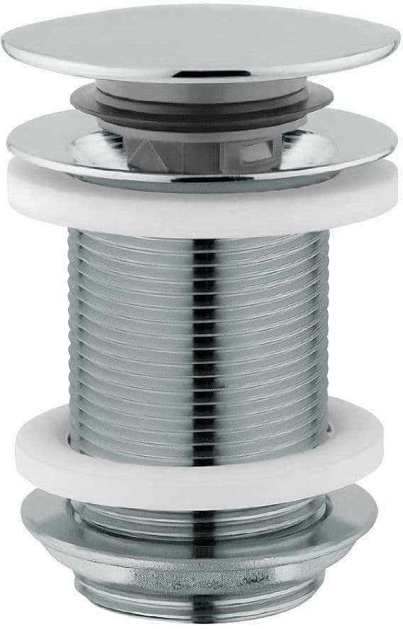 CREPINE ECROU PLAT NOBILI 5/4" RONDE SANS TROP-PLEIN CHROME vue 1