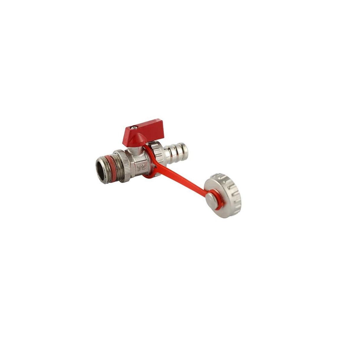 98854105 robinet à sphère, nickelé, 1/2" M x 1/2"T, avec presse-étoupe vue 1