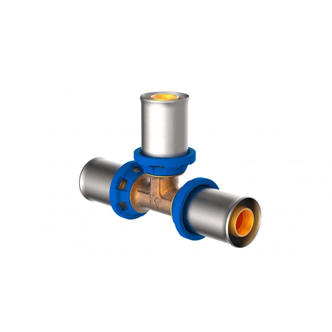 988717255 LT pièce en T, vierge, 20 mm, raccord à sertir pour tube multicouche vue 1