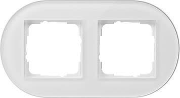Cadre de finition Gira Studio Blanc verre Blanc vue 1