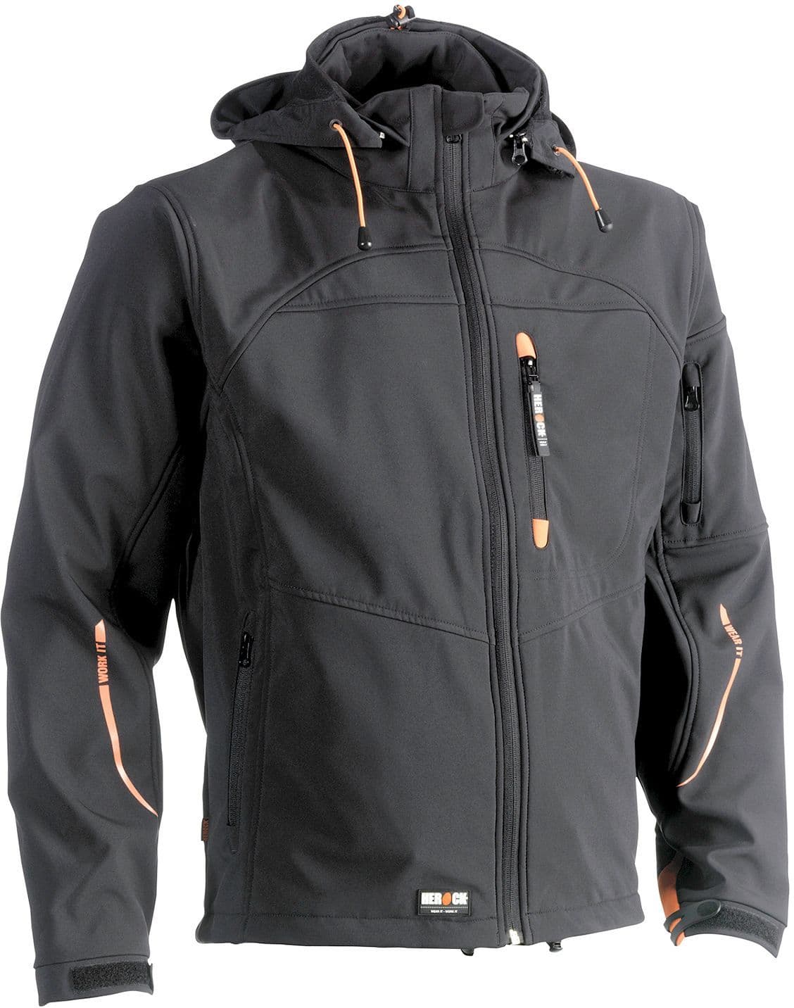 JAS SOFTSHELL HEROCK POSEIDON ZWART S vue 1