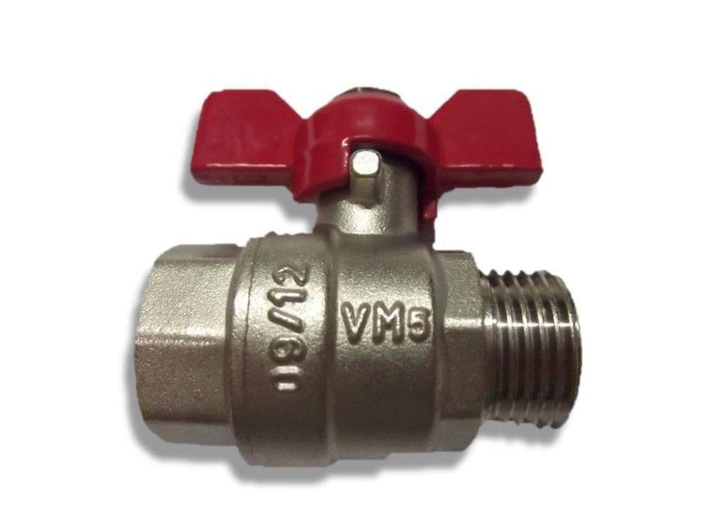 robinet à bille passage intégral manette papillon 1/2" MF vue 1