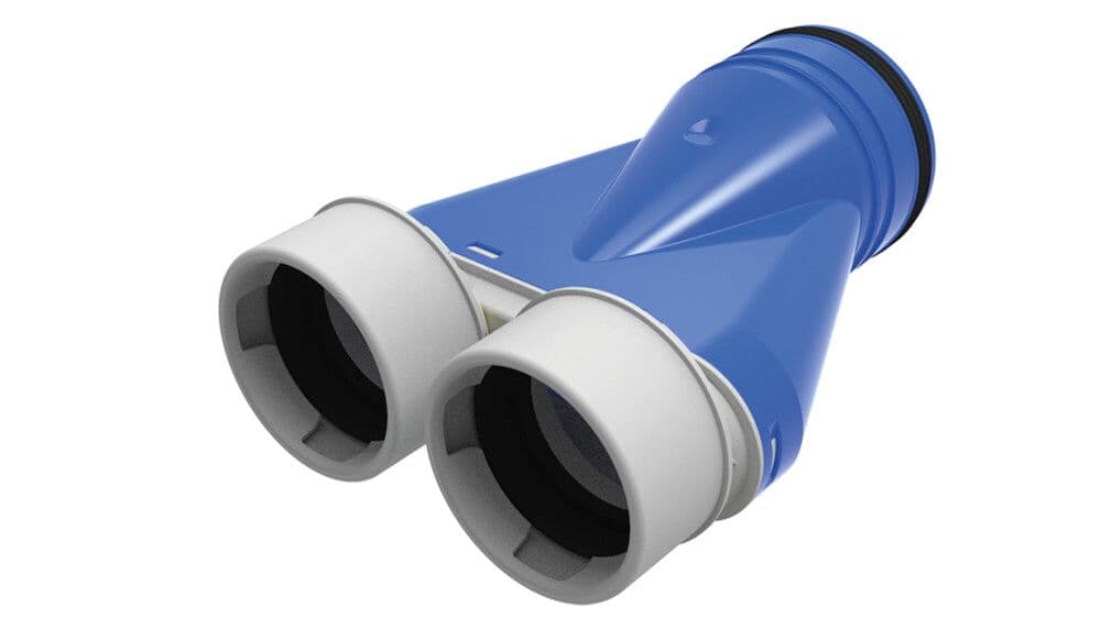 Vent-Axia VOS125 290 réduction D 125 mm 2 x D 90 mm sans bouche vue 1