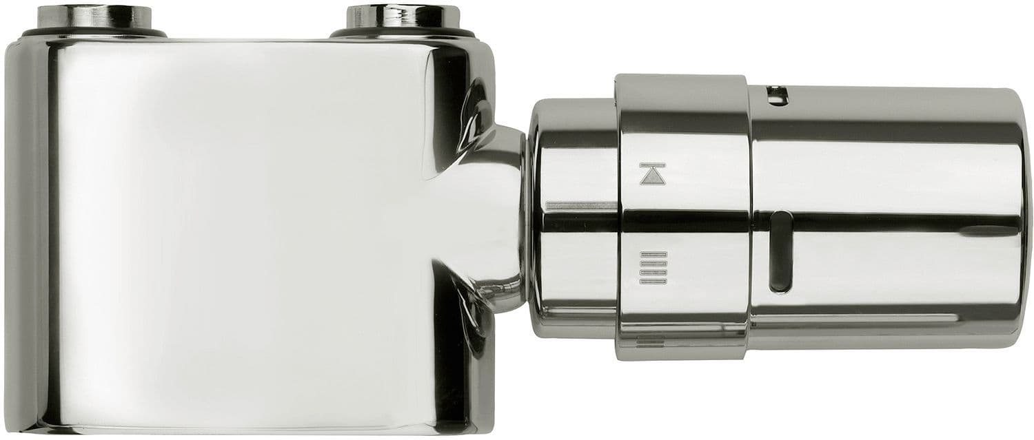 SET VANNE DESIGN AVEC TETE THERMOSTATIQUE DE LUXE VASCO DROIT CHROME vue 1