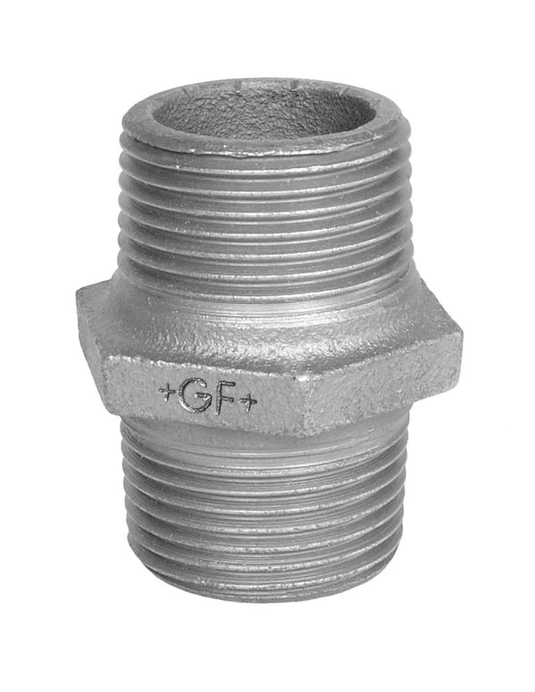 Georg Fischer galvanisé nr.280 Mamelon double 2 1/2" vue 1