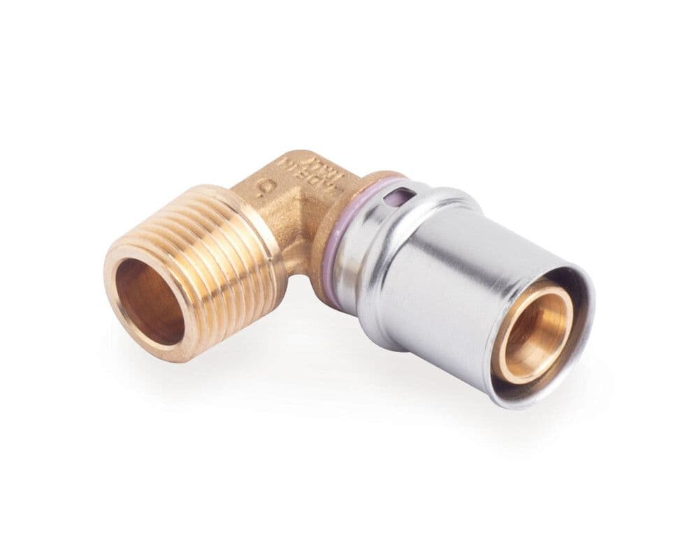 SYSTEMPEX coude 90° tube alu raccord à sertir 32-4/4M vue 1