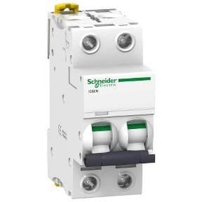 Disjoncteur modulaire iC60N - 2 pôles - 16A - courbe C vue 1