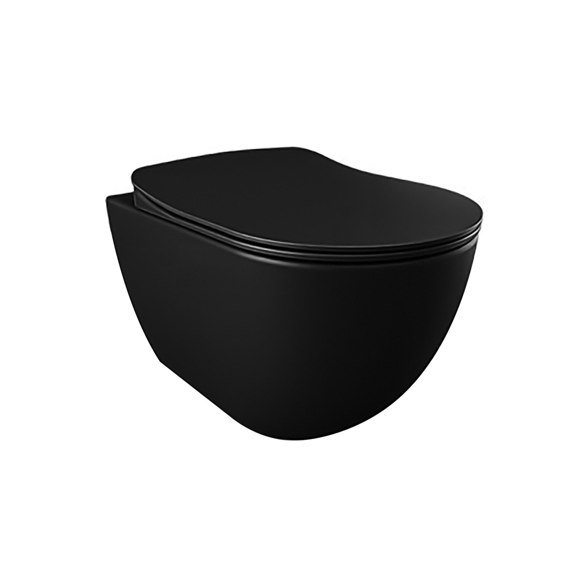 CREAVIT FREE WC SUSPENDU – SANS BRIDE – SANS ABATTANT – NOIR MAT vue 1