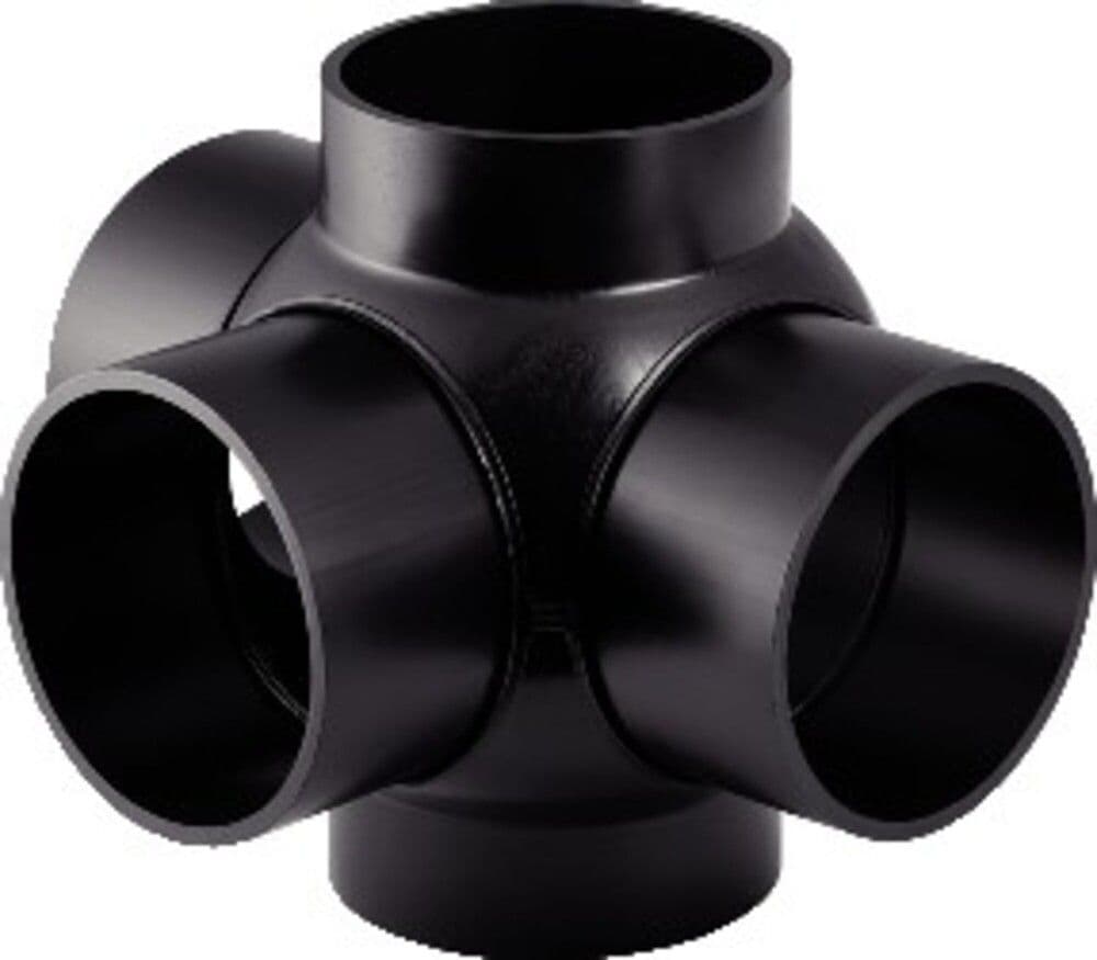 Geberit décharge en PE embranchement boule 88,5° 2 embr. à 90° D110 x 110 vue 1